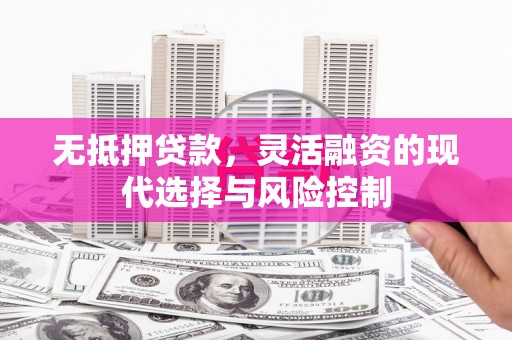 公主岭无抵押贷款，灵活融资的现代选择与风险控制